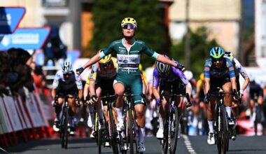 Lotte Kopecky (SD Worx - Protime) wins stage of the 2026 La Vuelta Femenina in Antas de Ulla, Spain. (Photo by Szymon Gruchalski/Getty Images)