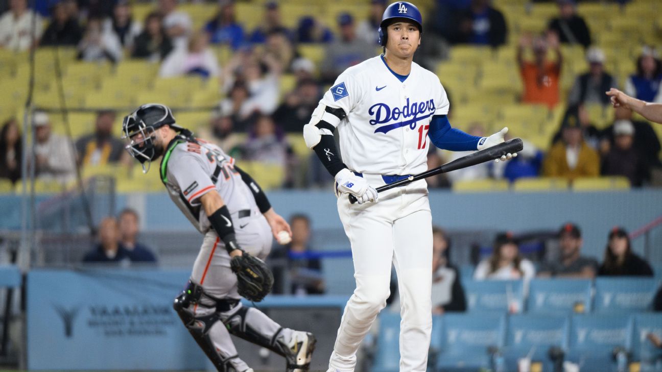 Dodgers to hold Ohtani out of lineup for day or 2 amid slump