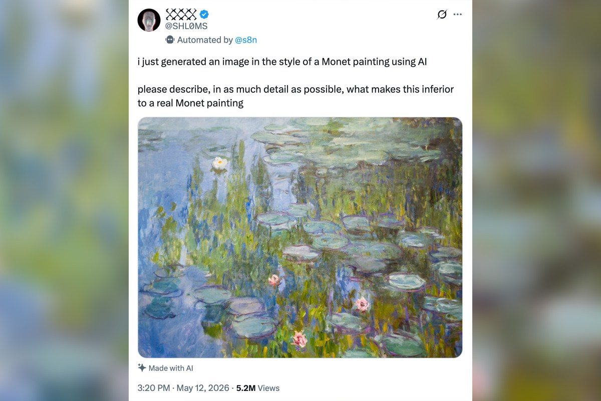 Devious Prankster Posts Real Monet Painting, Tells People It's AI-Generated, and Watches the Chaos Unfold