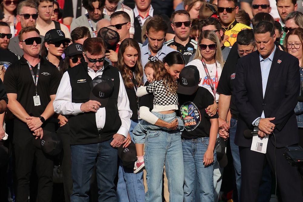 Richard Childress, Samantha Busch, Brexton Busch, Lennix Busch, Nascar CEO Steve O'Donnell