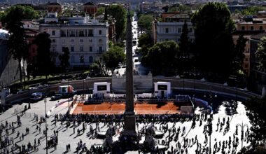 Piazza del Popolo, where the 2026 Internazionali BNL d'Italia draw ceremony will take place.
