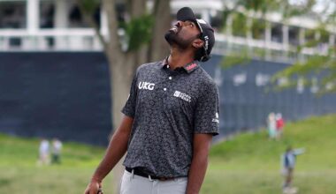 Sahith Theegala loses ball, takes penalty in bizarre situation at PGA Championship