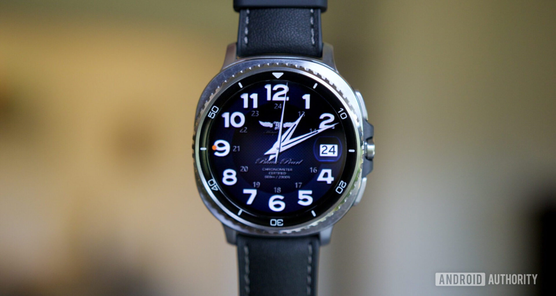 Samsung Galaxy Watch 8 Classic with a Facer watch face.