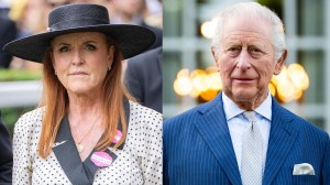 Sarah Ferguson attends the Royal Ascot at Ascot Racecourse on June 20, 2025; King Charles III attends a Garden Party on April 27, 2026 at the White House.