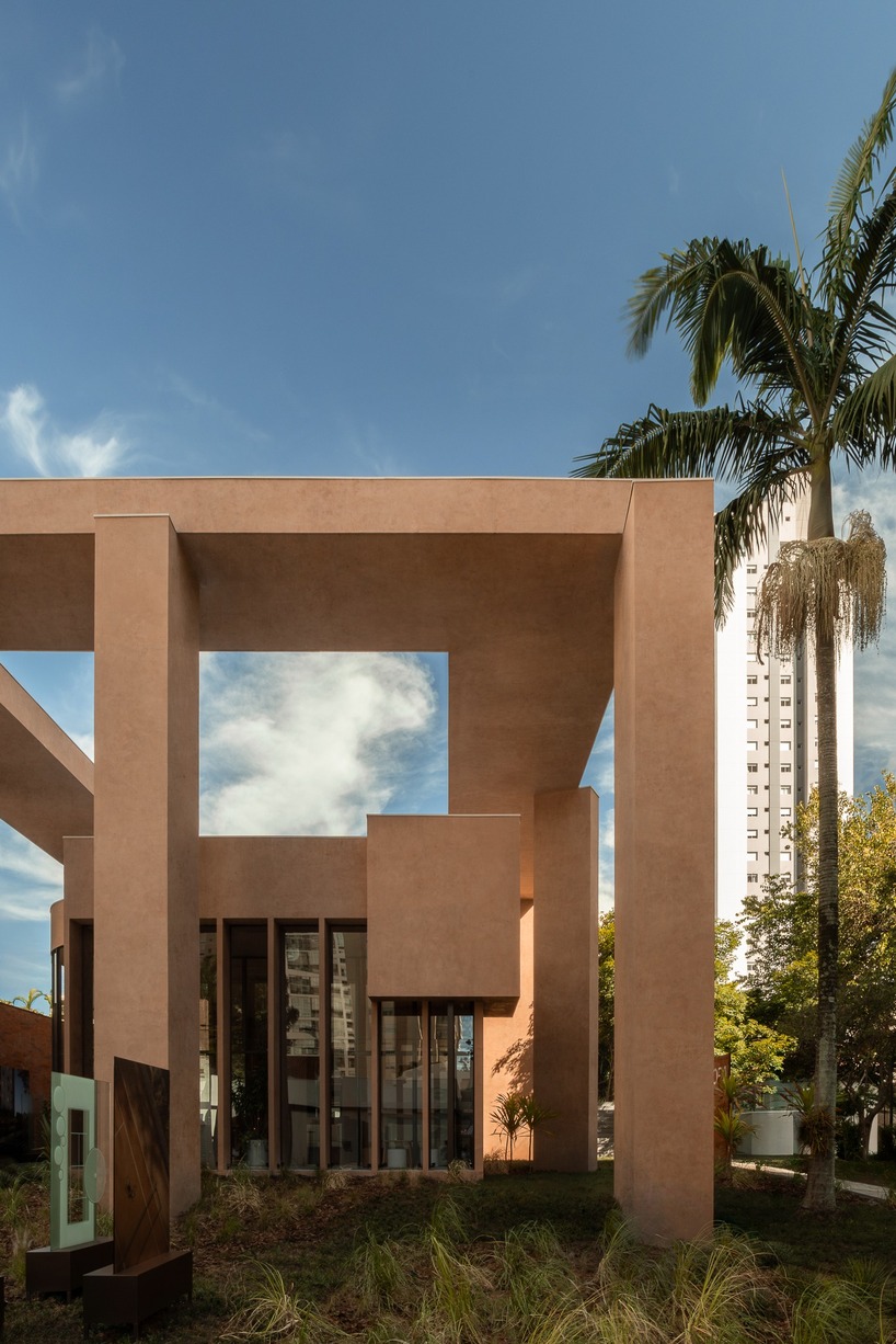 monochromatic concrete geometry shapes temporary pavilion in são paulo - 2