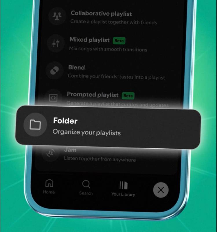 Feature to add Folder to Spotify mobile