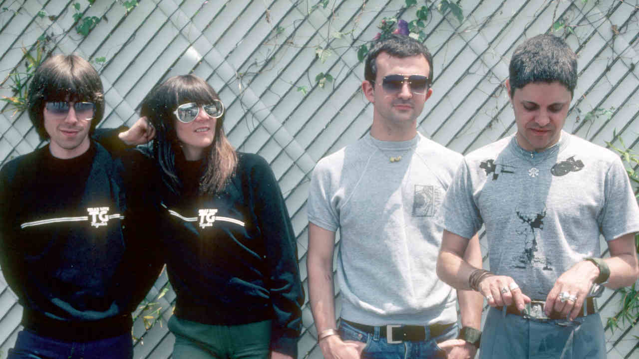 Throbbing Gristle posing for a photograph in 1981