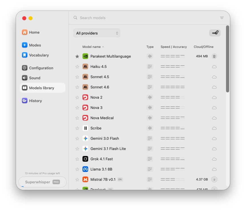 SuperWhisper can download a large model on your Mac to work locally.