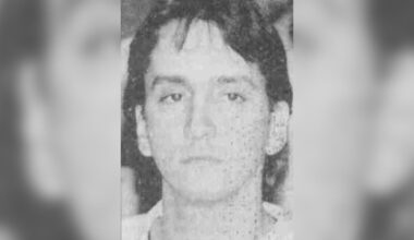 Black and white mugshot of Gilles Tardif
