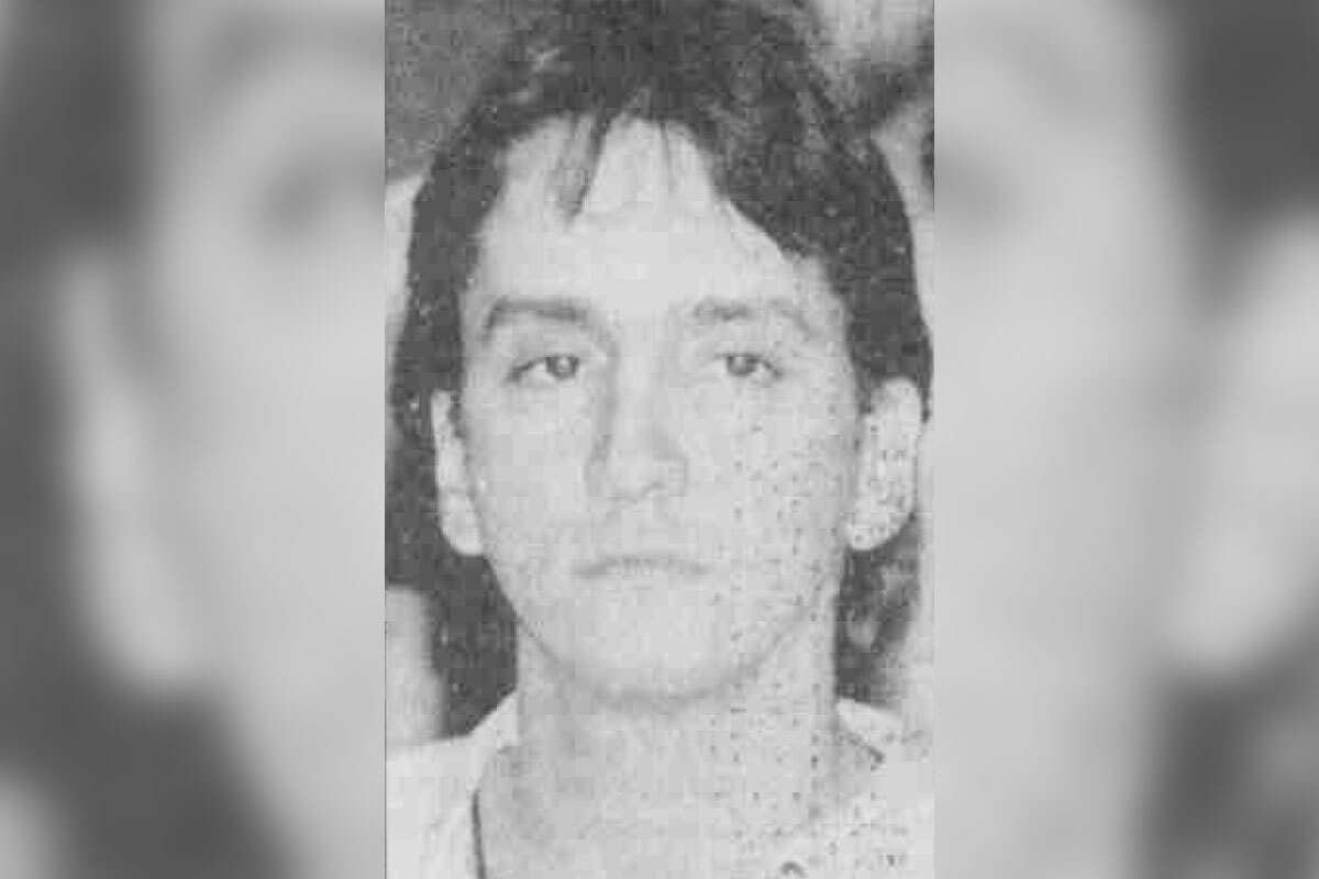 Black and white mugshot of Gilles Tardif