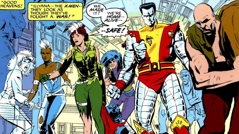 The injured X-Men emerge from the Morlock Tunnels in New Mutants #46 (1986)