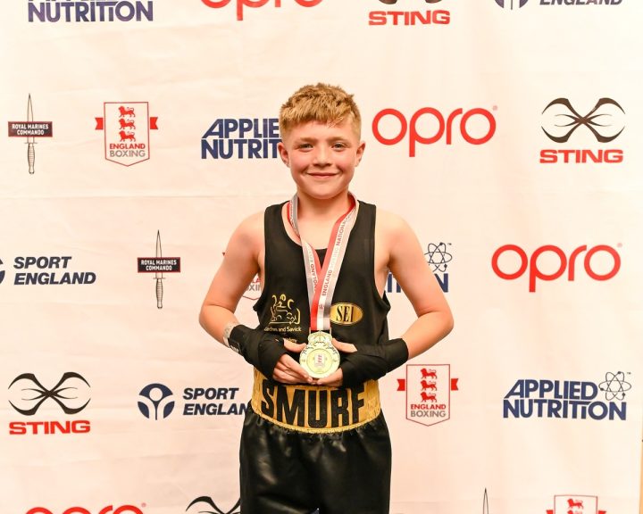 Thomas with his medal Pic: England Boxing