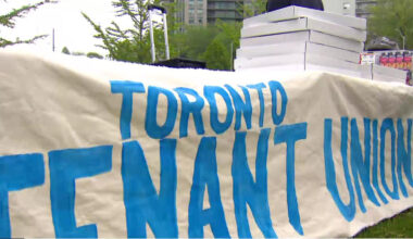 Tenants protest 'extreme rent increases' and 'ignored maintenance requests'