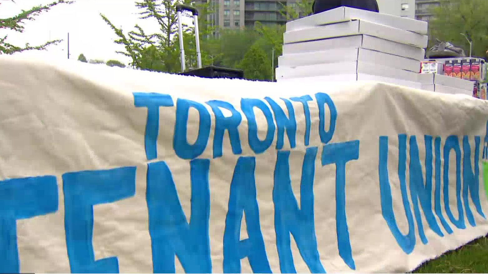 Tenants protest 'extreme rent increases' and 'ignored maintenance requests'