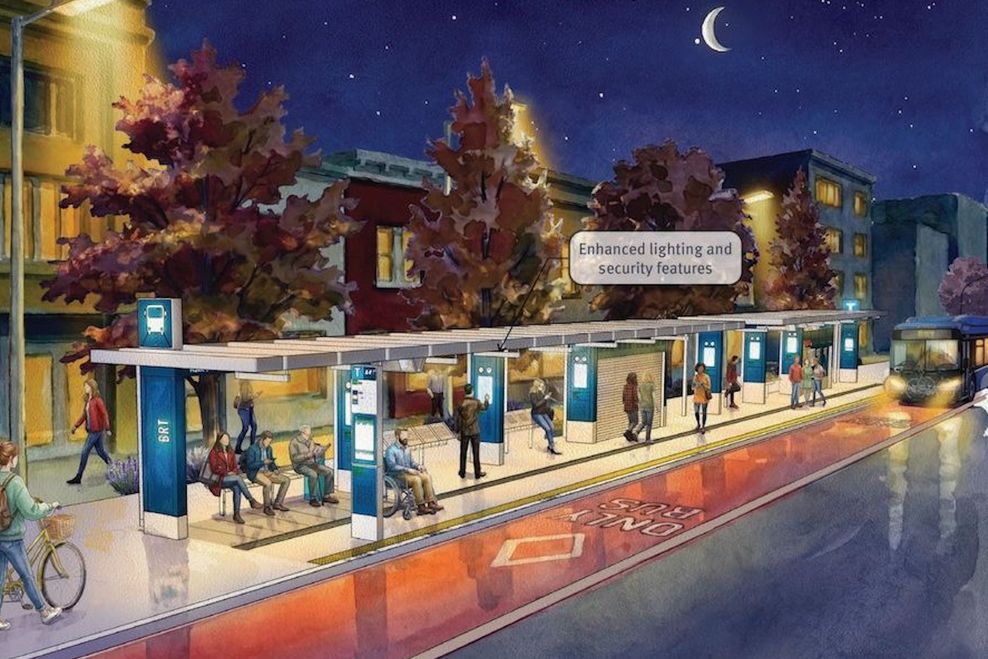 translink bus rapid transit brt stop station f