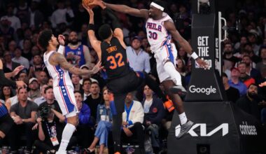 76ers' Joel Embiid misses Game 2 with ankle and hip injuries
