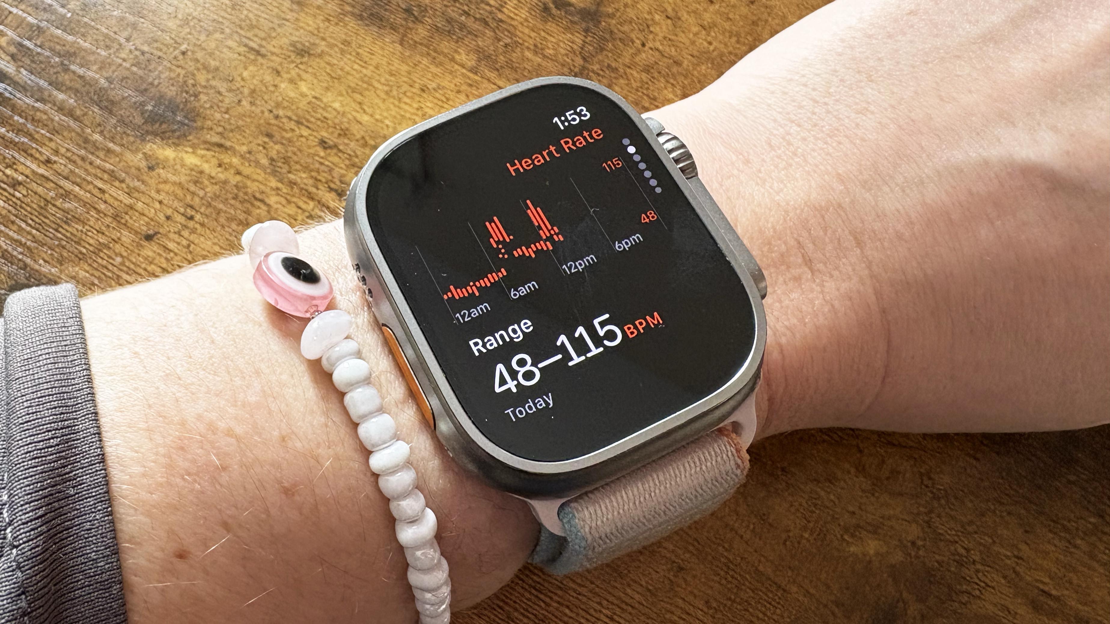 a photo of heart rate range on Apple Watch Ultra 3