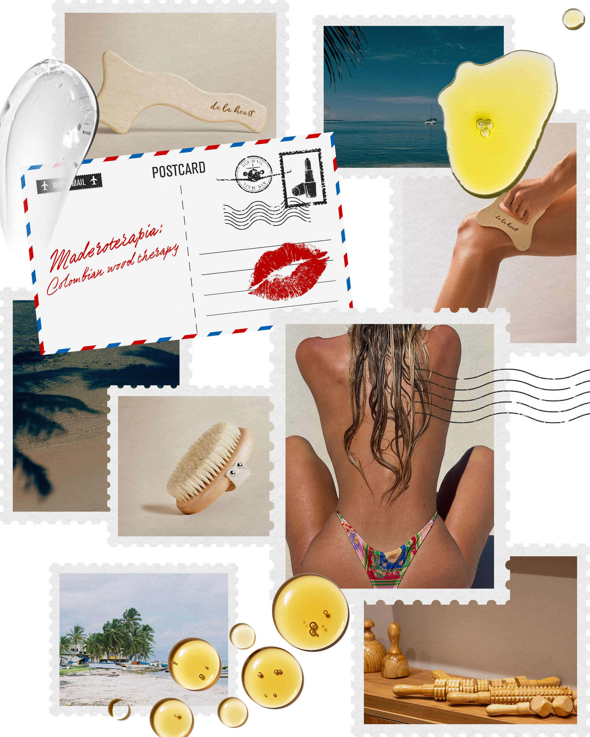 Maderoterapia: Colombian wood therapy collage