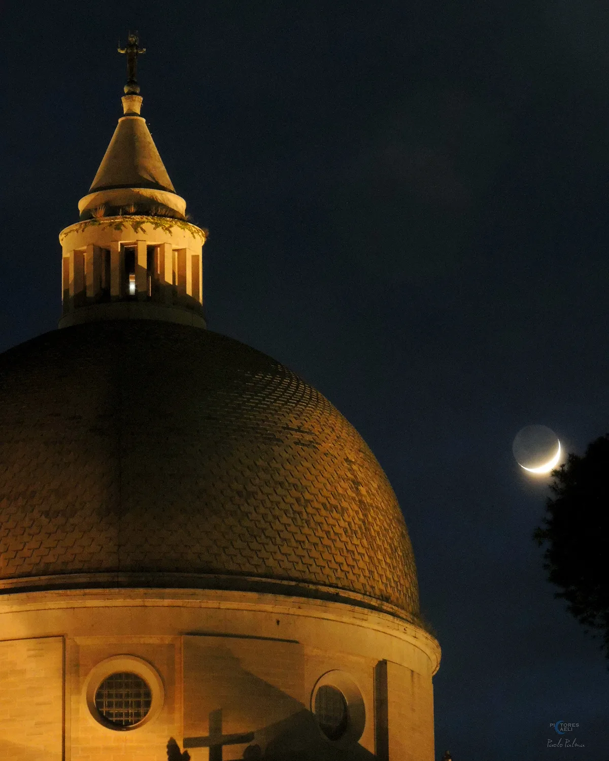 Paolo Palma sent us this image of Venus and the crescent Moon over the dome of the Basilica of Saint Peter and Saint Paul in Rome, Italy, 18 May 2026. Venus is visible through the windows in the dome's lantern