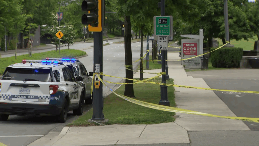 A heavy police presence has been spotted in Surrey in the area of Old Yale Road, near Holland Park.