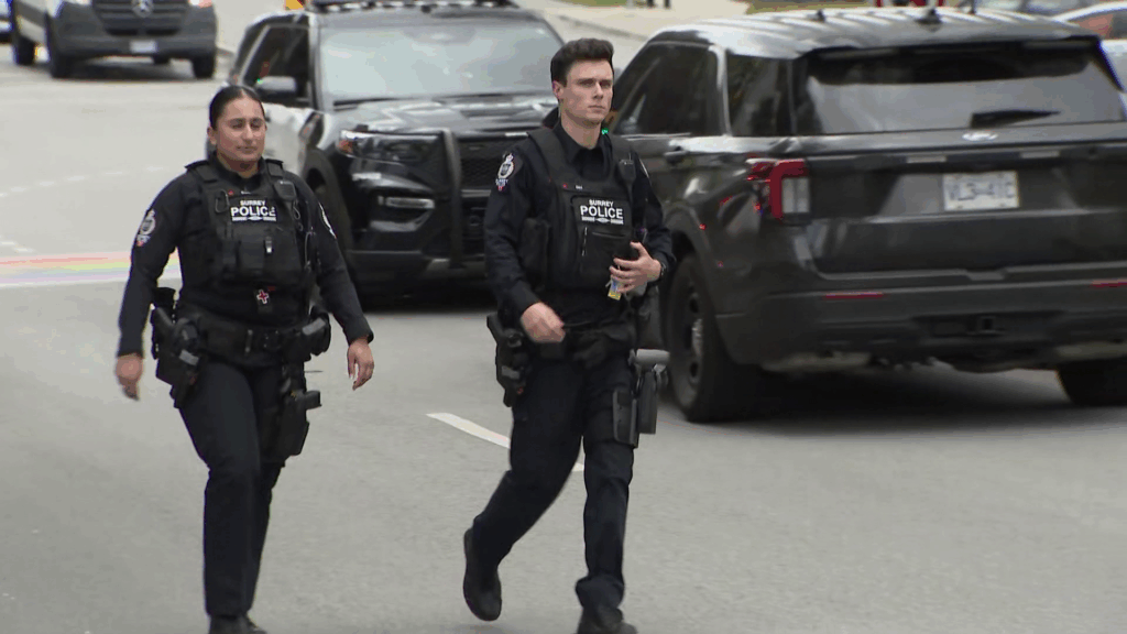 A heavy police presence has been spotted in Surrey in the area of Old Yale Road, near Holland Park. 