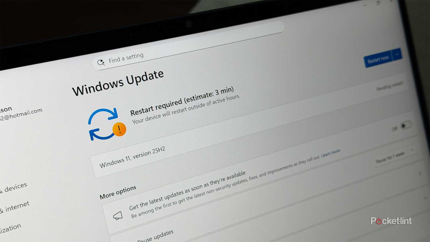 Windows Update on a Windows 11 PC.