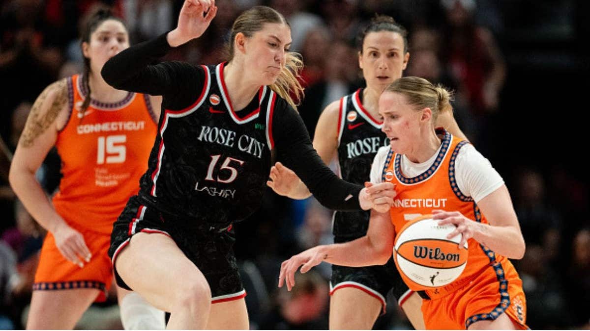 Hailey Van Lith’s brief stint with the Connecticut Sun ended Thursday after the franchise waived the former first-round pick. (Photo by Ali Gradischer/Getty Images)