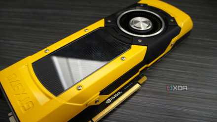 painted yellow nvidia gtx 970 graphics card