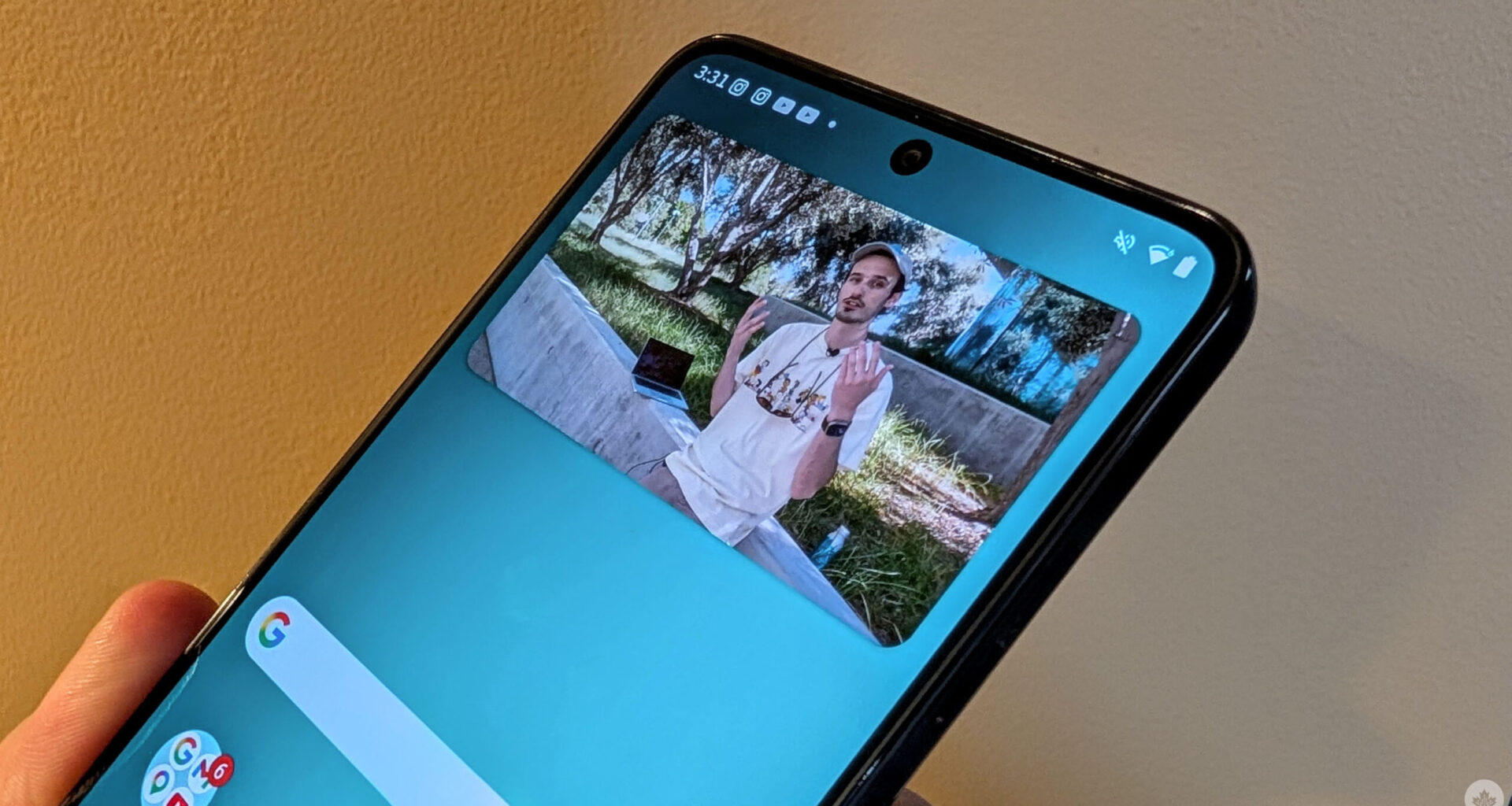 YouTube's picture-in-picture feature.
