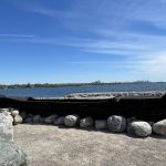 The conservation area is named in honour of the late Jim Tovey, the former Mississauga and Peel Region Councillor and dedicated CVC and TRCA Board of Director. The canoe sculpture honours Jim’s legacy and invites visitors to get in. It was created by Sidney Gendron, known as Sawmill Sid, a local sawyer and Metis artist.