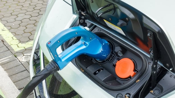 Image of an electric car being charged