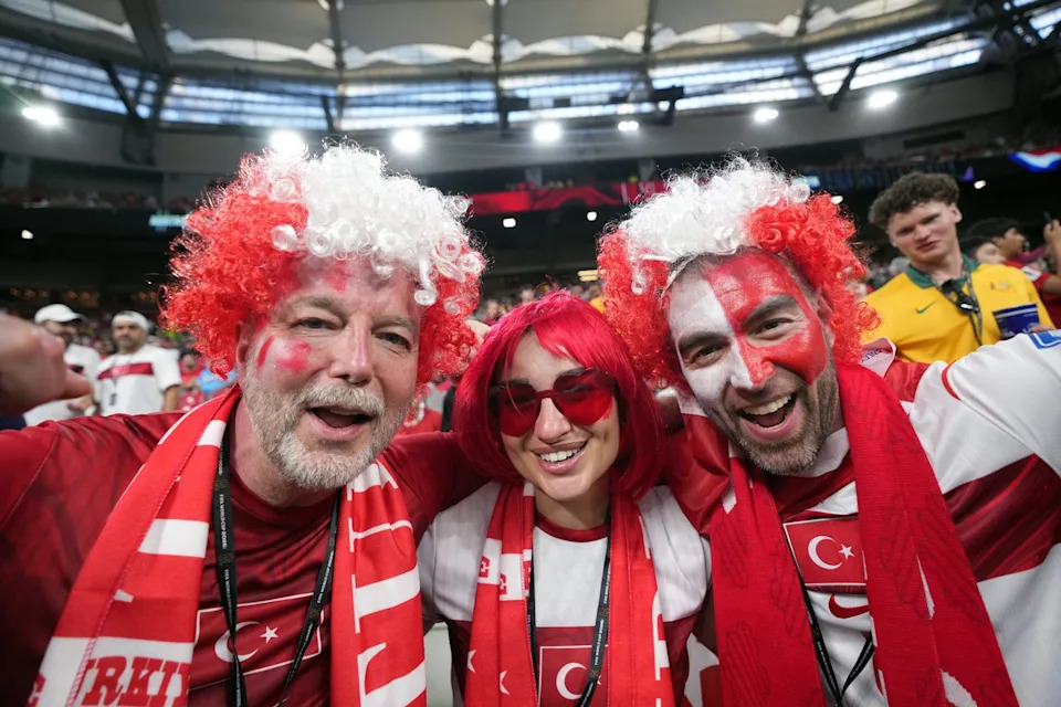 Turkey fans show their support beforeTurkey takes on Australia during a World Cup Group D soccer match, in Vancouver, on Saturday, June 13, 2026. THE CANADIAN PRESS/Darryl Dyck