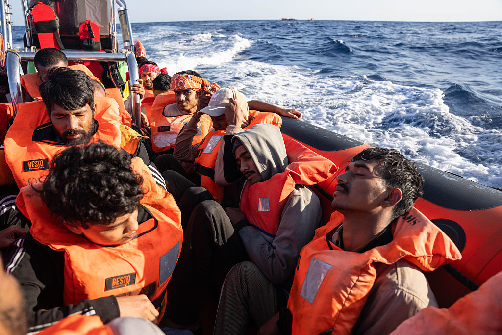 Migrants from South Asia and Africa are picked up in the Mediterranean en route to Europe.