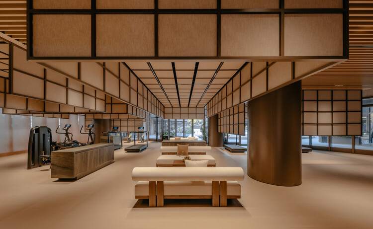 Beijing Foresky Community Center / PLAT ASIA - Interior Photography, Living Room, Wood, Lighting, Glass