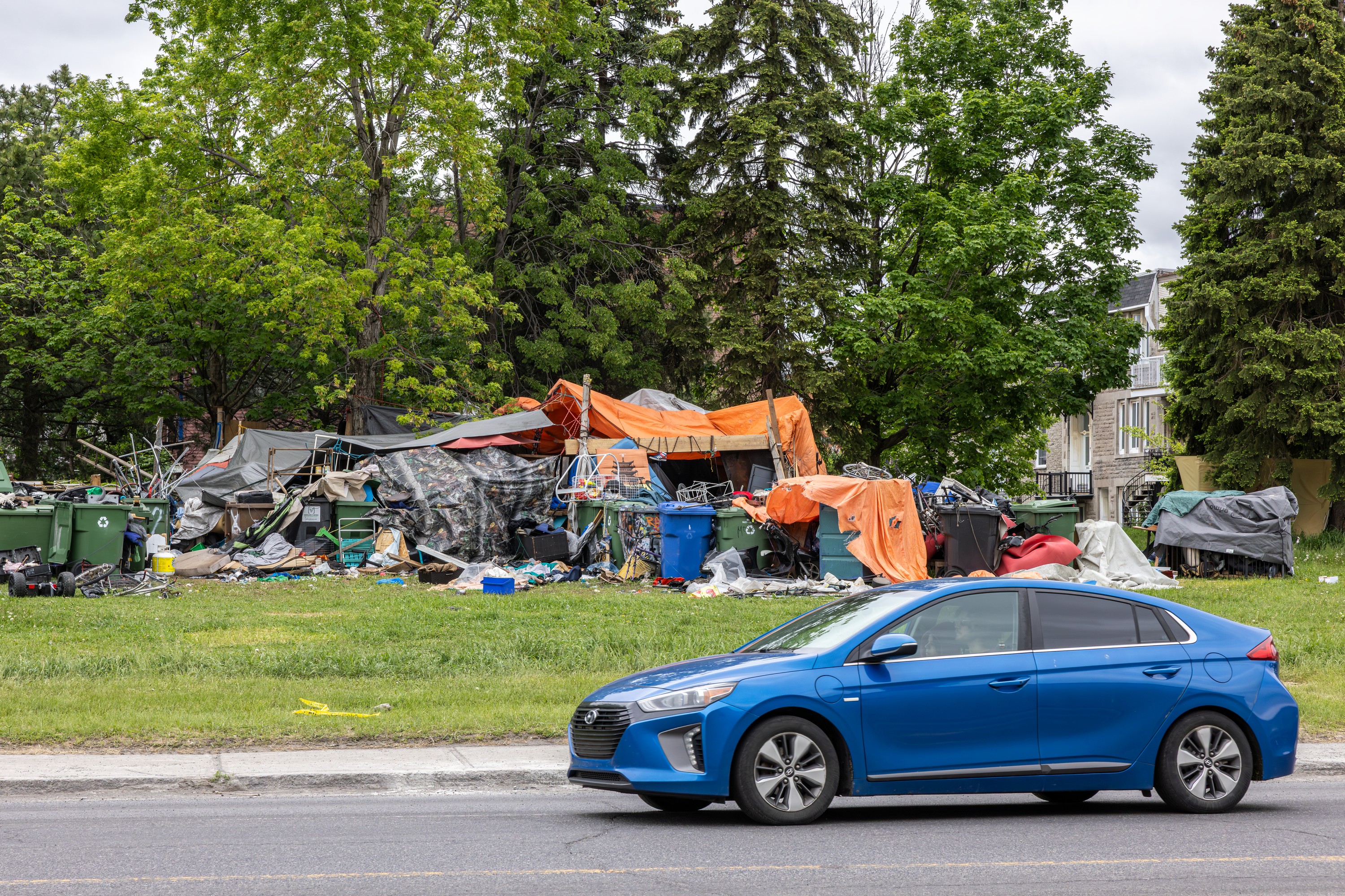 The Notre-Dame St. encampment has ballooned to nearly 100 tents in Montreal.