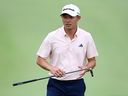 Collin Morikawa of the United States looks on on the 9th green during the RBC Canadian Open Pro-Am at TPC Toronto at Osprey Valley on June 10, 2026 in Caledon, Ont.