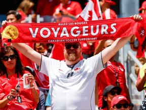Fans cheering for Canada