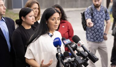 Montreal mayor Soraya Martinez Ferrada speaks about Monday