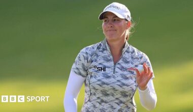 Jennifer Kupcho smiles after making a putt during the first round of the US Women's Open in June 2026