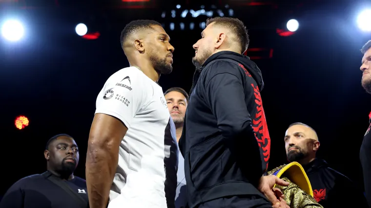Anthony Joshua and Kristian Prenga