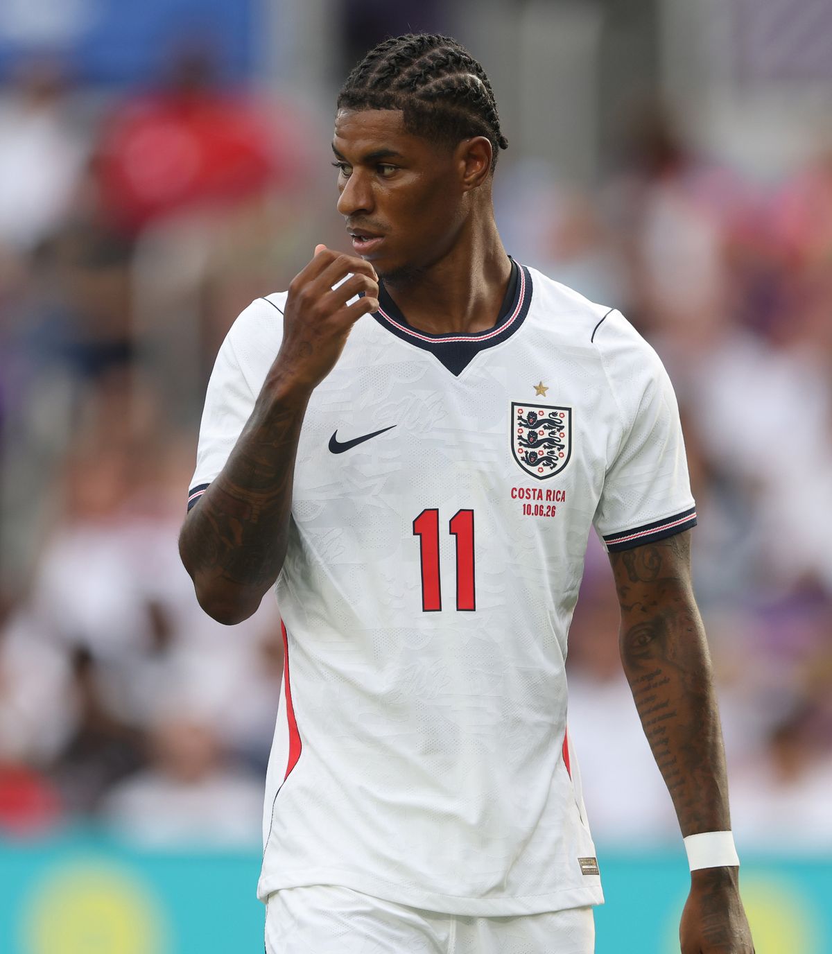 Marcus Rashford during an England game