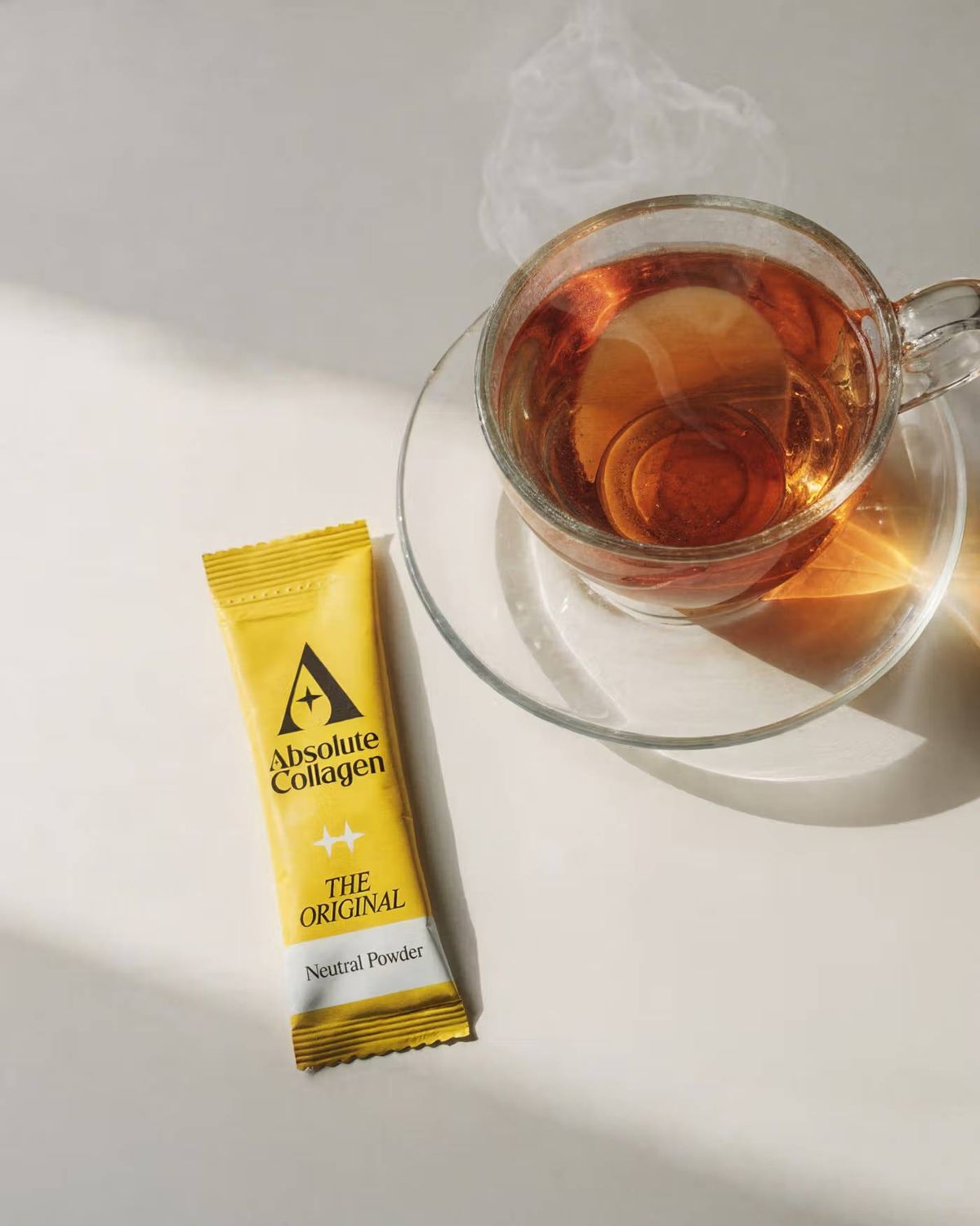 The ready-made liquid sachets can be drunk alone, or stirred into hot or cold drinks