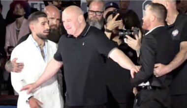 UFC Freedom 250 Press Conference Face-Offs: Topuria shoves Gaethje