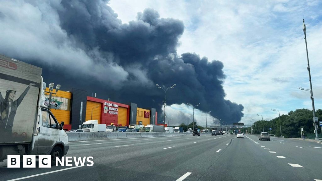 Moscow hit by largest Ukrainian attack since start of Russia's full-scale war - BBC