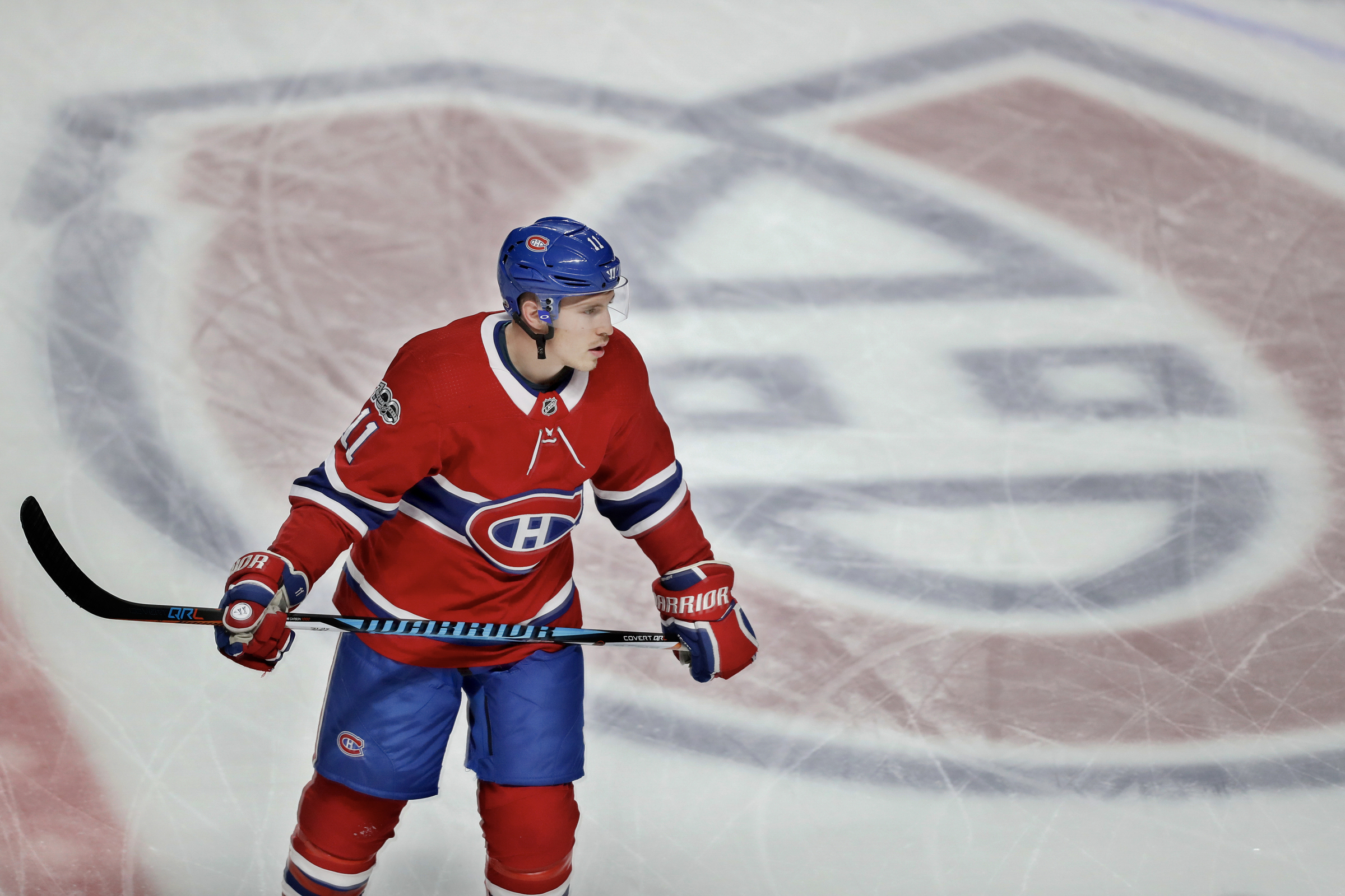 Brendan Gallagher skates across centre ice.