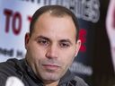 A December 2010 file photo of Mohamed Harkat at an Ottawa news conference.