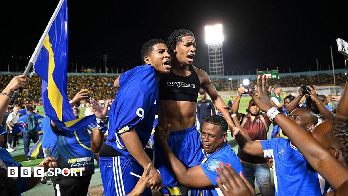 Curacao players celebrate their World Cup qualification