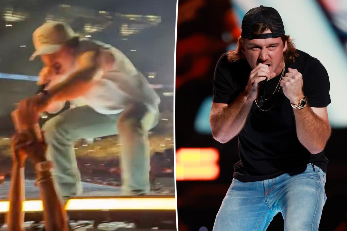 Morgan Wallen caught on video ripping phone out of security guard's hand, flinging it across stage