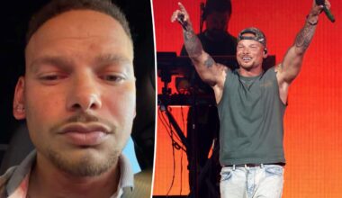 Country star Kane Brown suffers freak golf ball accident