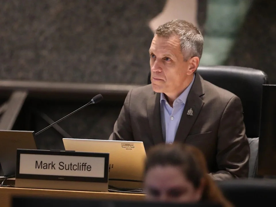  Mayor Mark Sutcliffe during Wednesday’s council meeting at Ottawa City Hall.